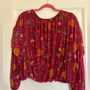 Free People size Small floral blouse top